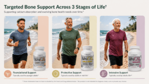 Calcium absorption and bone support across different stages of life