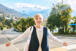 Bone density after menopause—healthy woman staying active with regular walking to support lifelong bone health.
